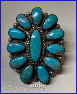 Bernice Bonney, Earrings, Turquoise, Cluster, Sterling Silver, Navajo