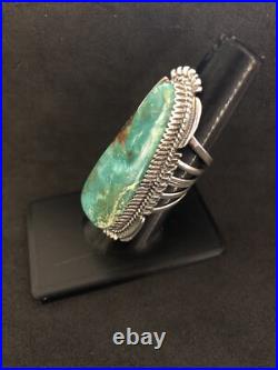 Blue Kingman Turquoise Sterling Silver Ring TBYRD Navajo AJ Sz8 R0011 Blue Kingman Turquoise Sterling Silver Ring TBYRD Navajo AJ Sz8 R0011