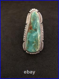 Blue Kingman Turquoise Sterling Silver Ring TBYRD Navajo AJ Sz8 R0011 Blue Kingman Turquoise Sterling Silver Ring TBYRD Navajo AJ Sz8 R0011