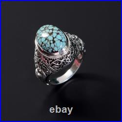 Blue Moon Turquoise 6.20 Royal Hunt Ring Silver Size 6 Blue Moon Turquoise 6.20 Royal Hunt Ring Silver Size 6