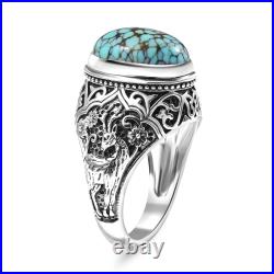 Blue Moon Turquoise 6.20 Royal Hunt Ring Silver Size 6 Blue Moon Turquoise 6.20 Royal Hunt Ring Silver Size 6