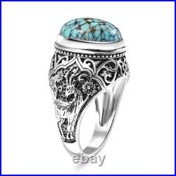Blue Moon Turquoise 6.20 Royal Hunt Ring Silver Size 7 Blue Moon Turquoise 6.20 Royal Hunt Ring Silver Size 7