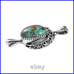 Boho Handmade 925 Sterling Silver Natural Turquoise Pendant Jewelry Gift Ct 5.9