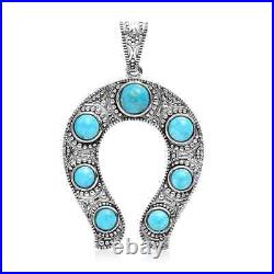 Boho Handmade 925 Sterling Silver Natural Turquoise Pendant Jewelry Gift Ct 6