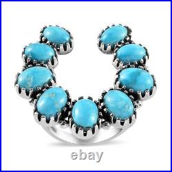 Boho Handmade 925 Sterling Silver Natural Turquoise Ring Jewelry Size 7 Ct 7.1