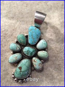 Carico Lake Turquoise Pendant In Sterling Silver