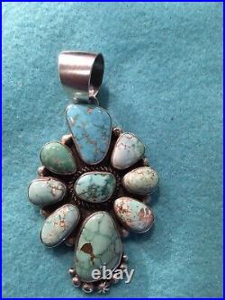 Carico Lake Turquoise Pendant In Sterling Silver