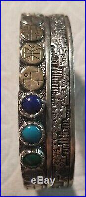 Carolyn Pollack Roderick Tenorio RMT Sterling Southwest 14K Turquoise Bracelet