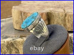 Chester Charley Navajo Sterling Silver Turquoise Winged Ring sz 10-2704.25