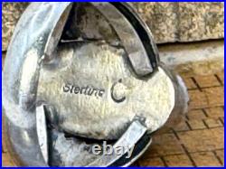 Chester Charley Navajo Sterling Silver Turquoise Winged Ring sz 10-2704.25