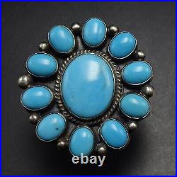 Classic TYLER BROWN Navajo BIG TURQUOISE CLUSTER Sterling Silver RING size 8 Classic TYLER BROWN Navajo BIG TURQUOISE CLUSTER Sterling Silver RING size 8