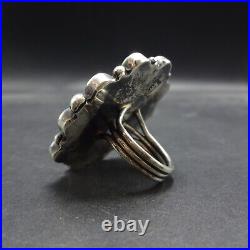Classic TYLER BROWN Navajo BIG TURQUOISE CLUSTER Sterling Silver RING size 8 Classic TYLER BROWN Navajo BIG TURQUOISE CLUSTER Sterling Silver RING size 8