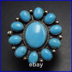 Classic TYLER BROWN Navajo BIG TURQUOISE CLUSTER Sterling Silver RING size 8 Classic TYLER BROWN Navajo BIG TURQUOISE CLUSTER Sterling Silver RING size 8