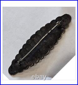 Cold Chisel Harvey Era Navajo Sterling Silver Turquoise Arrow Pin Brooch