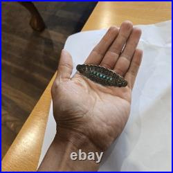 Cold Chisel Harvey Era Navajo Sterling Silver Turquoise Arrow Pin Brooch