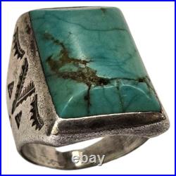 Collectible Navajo Bell Trading Post Bisbee Turquoise Sterling Silver Ringsz9.5 Collectible Navajo Bell Trading Post Bisbee Turquoise Sterling Silver Ringsz9.5
