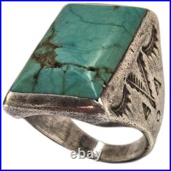 Collectible Navajo Bell Trading Post Bisbee Turquoise Sterling Silver Ringsz9.5 Collectible Navajo Bell Trading Post Bisbee Turquoise Sterling Silver Ringsz9.5