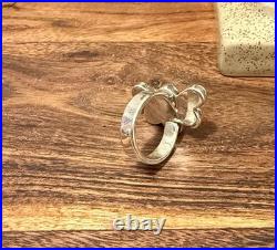 Cotton Candy Turquoise Cluster Sterling Silver, Punchy Southwestern, Adjust Ring