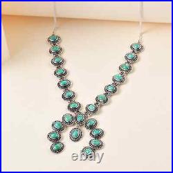 Ct 11.9 Handmade 925 Sterling Silver Natural Turquoise Necklace Jewelry Size 18