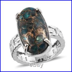 Ct 3 Jewelry 925 Silver Turquoise Platinum Plated Ring for Women Size 6