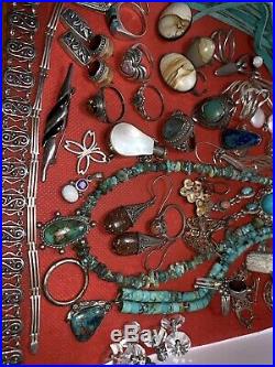 Dead Pawn Native American Taxco Vintage Sterling Silver 925 Turquoise Lot 200+g