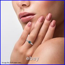 Diamond Ring 925 Sterling Silver Platinum Over Blue Jewelry Size 10 Ct 1.1