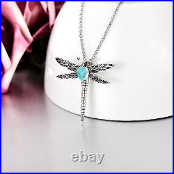 Dragonfly Urn Necklace Sterling Silver Dragonfly Turquoise Cremation Jewelry