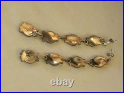 Dramatic Turquoise Sterling Silver Earrings 3-1/4 19.5 Grams