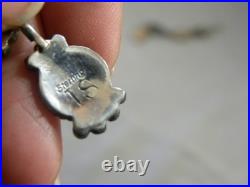 Dramatic Turquoise Sterling Silver Earrings 3-1/4 19.5 Grams