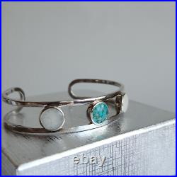 Dune Jewelry Triple Sandglobe Cuff Bracelet Sterling Silver Turquoise Sand 6.5 Dune Jewelry Triple Sandglobe Cuff Bracelet Sterling Silver Turquoise Sand 6.5