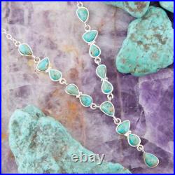 Durango Blue Turquoise and Sterling Silver Y-Necklace