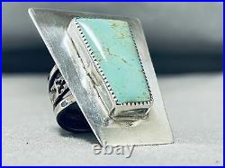 Dynamic San Felipe Royston Turquoise Sterling Silver Ring Signed Jake Froncosa