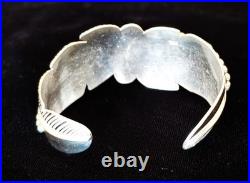 ESTATE Navajo Native American. 925 Sterling Silver Heavy Turquoise Cuff Bracelet ESTATE Navajo Native American. 925 Sterling Silver Heavy Turquoise Cuff Bracelet