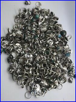 E Wholesale Lot of 50 Grams Turquoise Rings Sterling Silver 925 Resale Bulk
