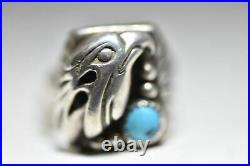 Eagle ring Navajo turquoise southwest sterling silver men women