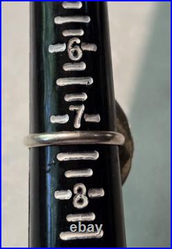 Early Gilbert Damon Late 40's-50's Navajo Turquoise 925 Ring Handmade Size 7.25 Early Gilbert Damon Late 40's-50's Navajo Turquoise 925 Ring Handmade Size 7.25