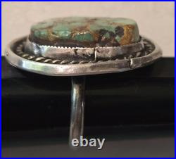 Early Gilbert Damon Late 40's-50's Navajo Turquoise 925 Ring Handmade Size 7.25 Early Gilbert Damon Late 40's-50's Navajo Turquoise 925 Ring Handmade Size 7.25