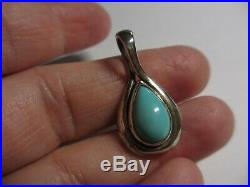 Exquisite $160 James Avery Sterling & Turquoise Teardrop Pendant-no Res