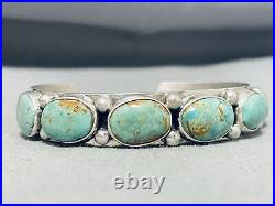 Eye-catching Vintage Navajo Royston Turquoise Sterling Silver Bracelet