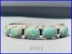 Eye-catching Vintage Navajo Royston Turquoise Sterling Silver Bracelet