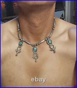 FAB VINTAGE Sterling Silver Navajo. Royston TURQUOISE COLLAR NECKLACE FAB VINTAGE Sterling Silver Navajo. Royston TURQUOISE COLLAR NECKLACE