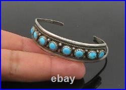 FA NAVAJO 925 Sterling Silver Vintage Turquoise Oxidized Cuff Bracelet- BT8504 FA NAVAJO 925 Sterling Silver Vintage Turquoise Oxidized Cuff Bracelet- BT8504