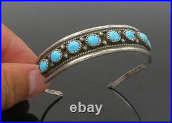 FA NAVAJO 925 Sterling Silver Vintage Turquoise Oxidized Cuff Bracelet- BT8504 FA NAVAJO 925 Sterling Silver Vintage Turquoise Oxidized Cuff Bracelet- BT8504