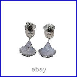 Federico Jimenez Sterling Silver & Turquoise Southwestern Dangle Earrings