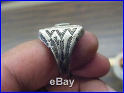 Fred harvey era sterling silver turquoise bell trading post thunderbird ring