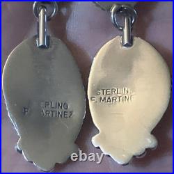 Freda Martinez Navajo Handmade 925 Kingman Turquoise Dangle Earrings 2