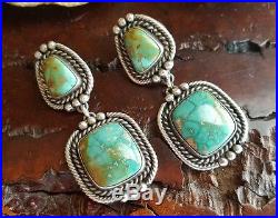 GORGEOUS 2 Old Pawn NAVAJO Sterling Silver ROYSTON Turquoise Post EARRINGS. 925