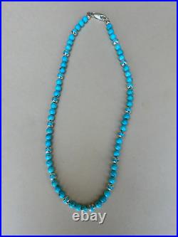 Genuine top grade Kingman Turquoise with sterling silver. AS711