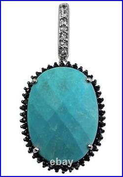 Gift For Her 925 Sterling Silver Turquoise Gemstone Indian Jewelry Pendant