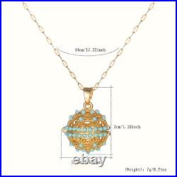 Gorgeous 18K Yellow Gold Over Turquoise Traditional Sleeping Beauty Pendant